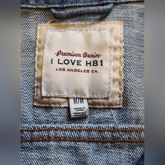 💜 Denim Jacket Light Wash 100% Cotton size Medium - Picture 3 of 6